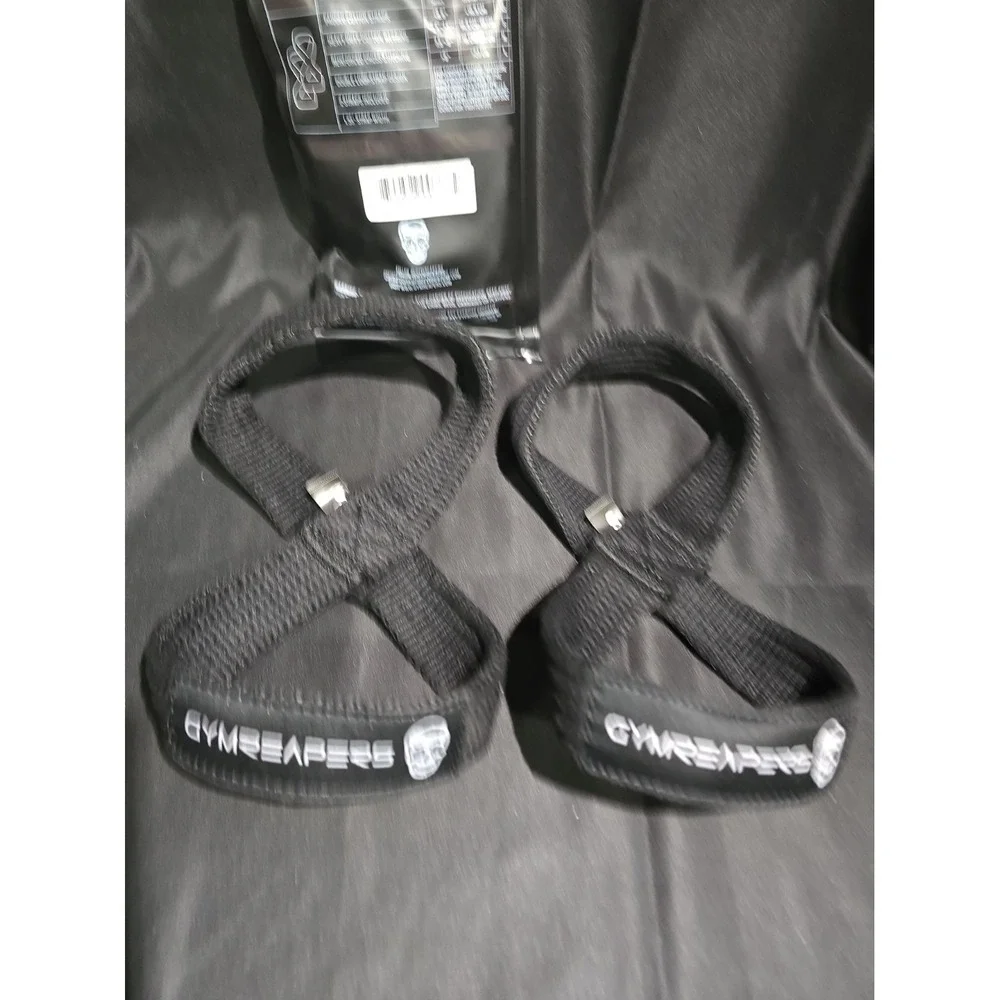 Gymreapers Figure 8 Lifting Straps Black Size Small Deadlift Powerlifting Pair
